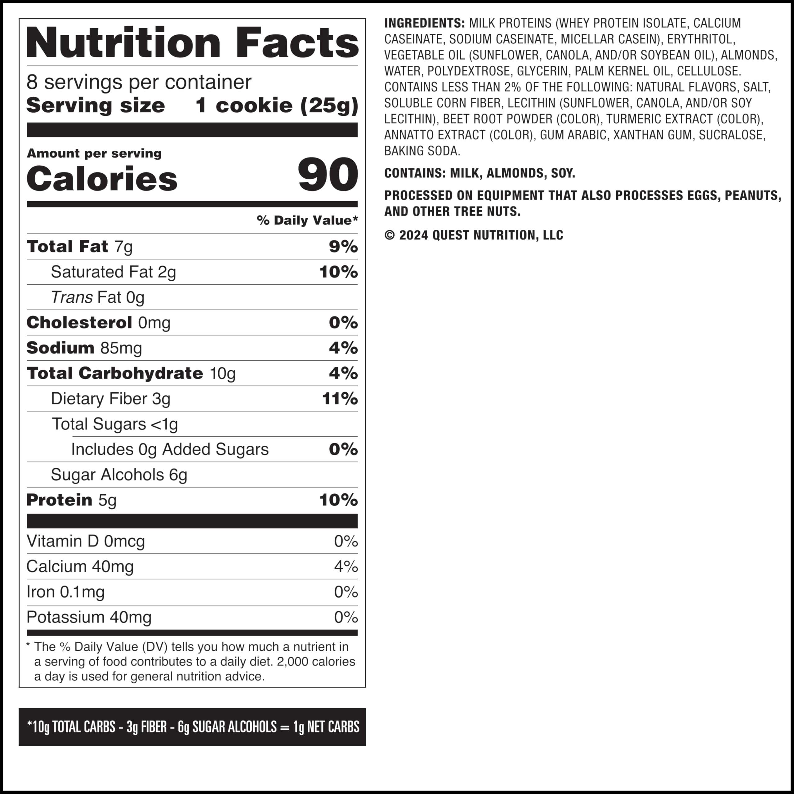 Quest galletas proteina textura masticable sabor dulce