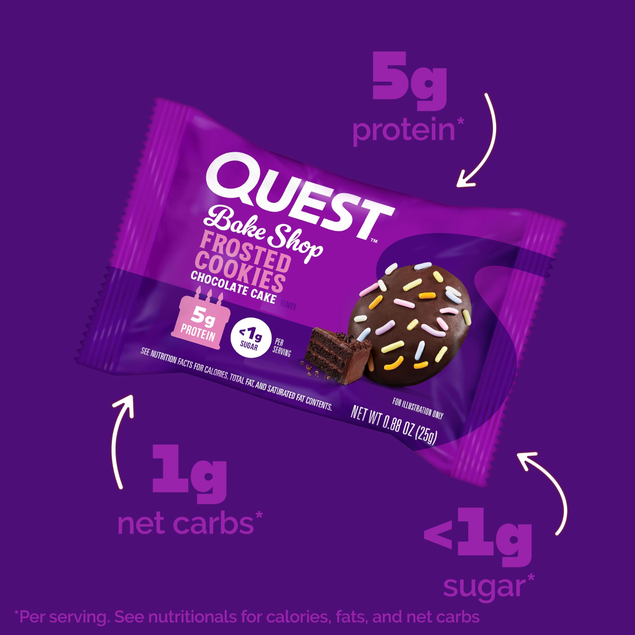 Quest Nutrition Frosted Cookies: galleta sin gluten con sabor chocolate.