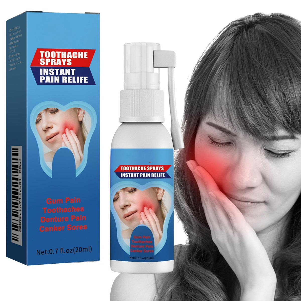 Quicklynumbs spray: botella ergonómica para alivio suave.