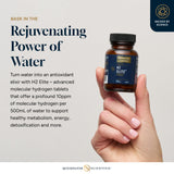H2 Elite: tableta que se disuelve en menos de dos minutos para refrescar el agua.