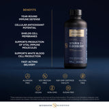 Gotero de Quicksilver Liposomal C+Sauco para dosis precisa.