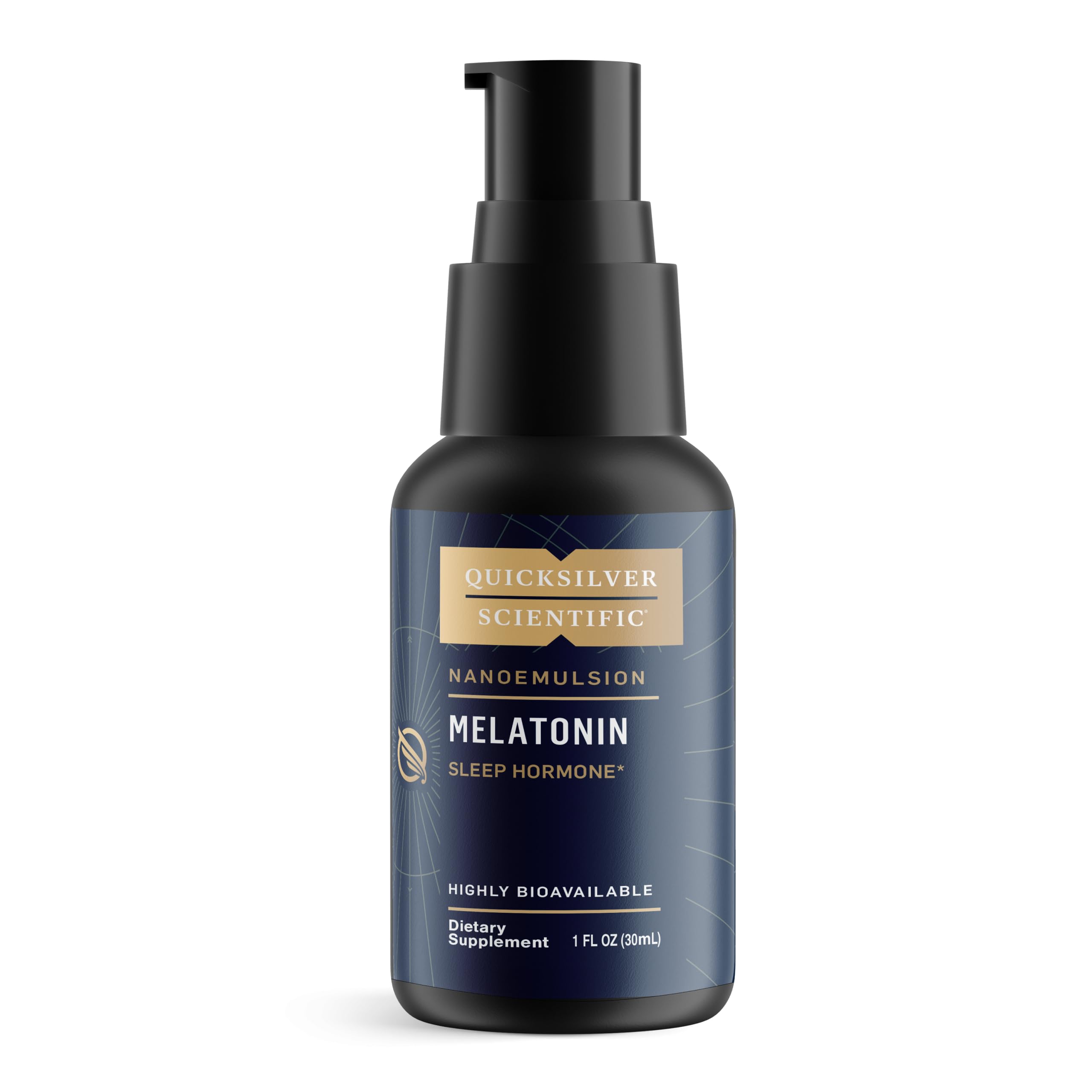 Quicksilver Melatonina liposomales en botella 1 mg para descanso suave