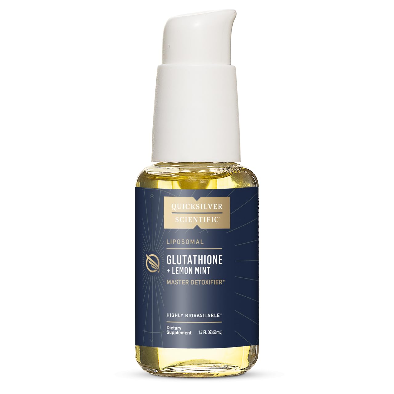 Quicksilver Scientific Glutatión liposómico Limón Menta, botella de 1.7 oz para uso diario