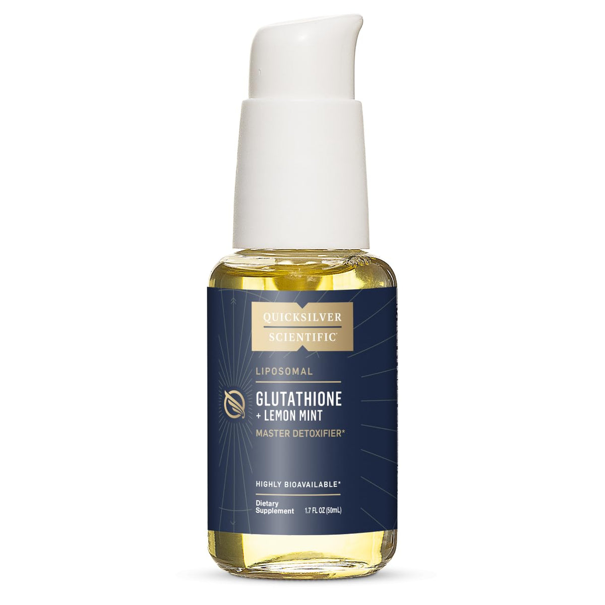 Quicksilver Scientific Glutatión liposómico Limón Menta, botella de 1.7 oz para uso diario
