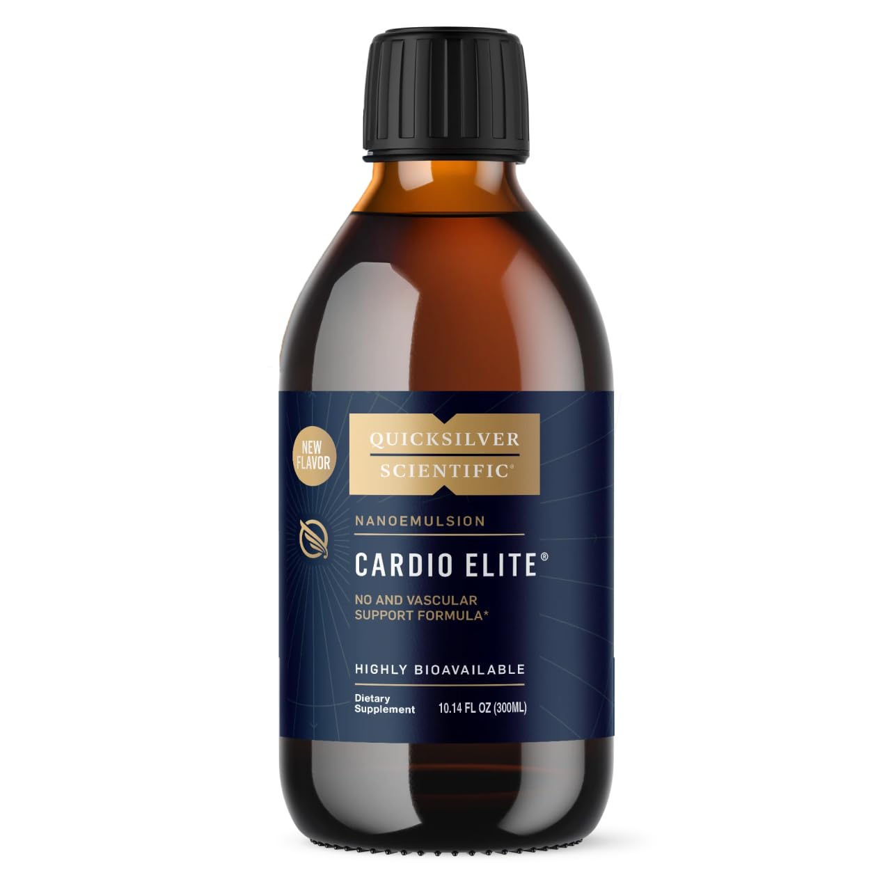 Cardio Elite de Quicksilver Scientific, botella-vertido, apoya la circulación y la energía diaria.