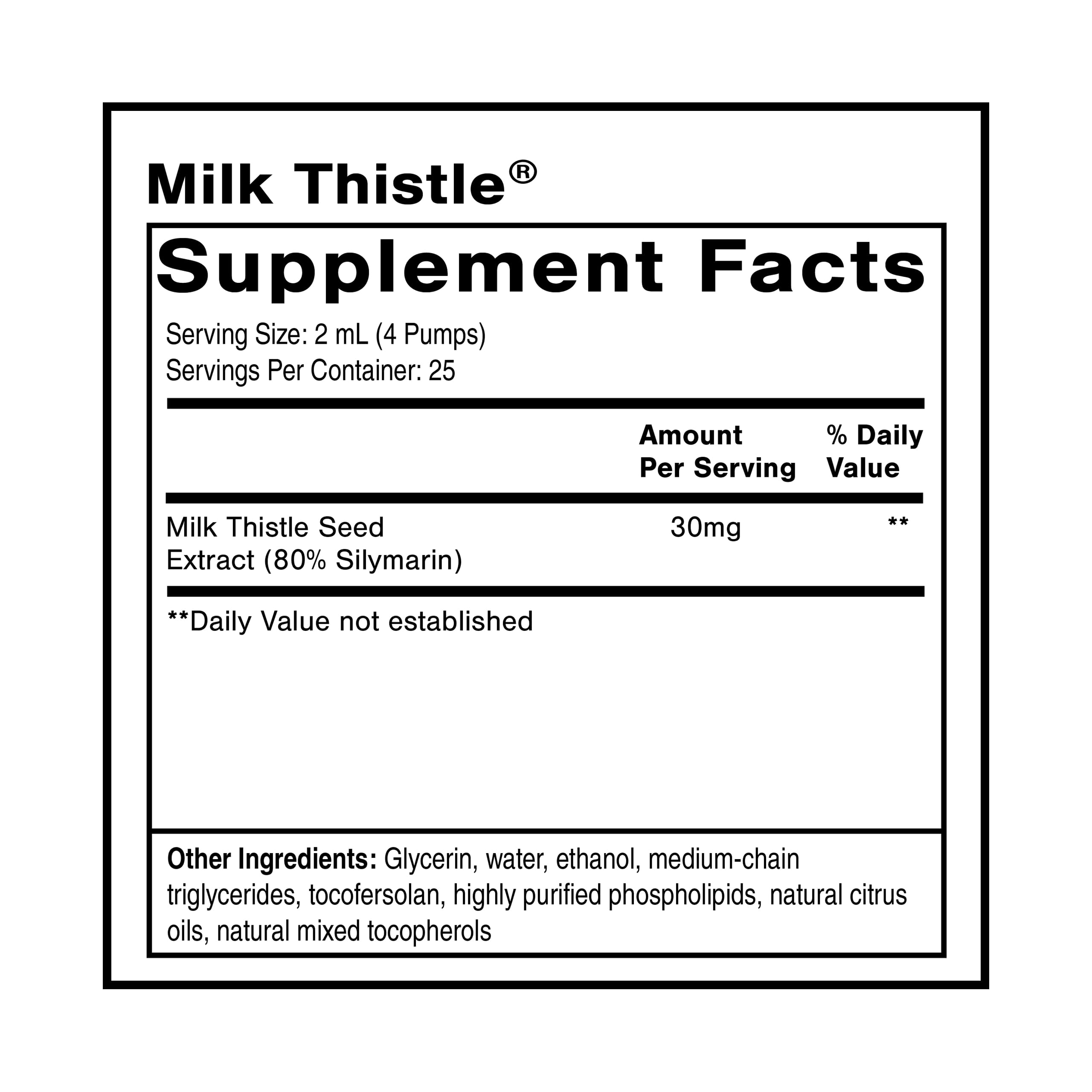 Quicksilver Scientific Cardo Mariano vertido; muestra dosis de 30 mg