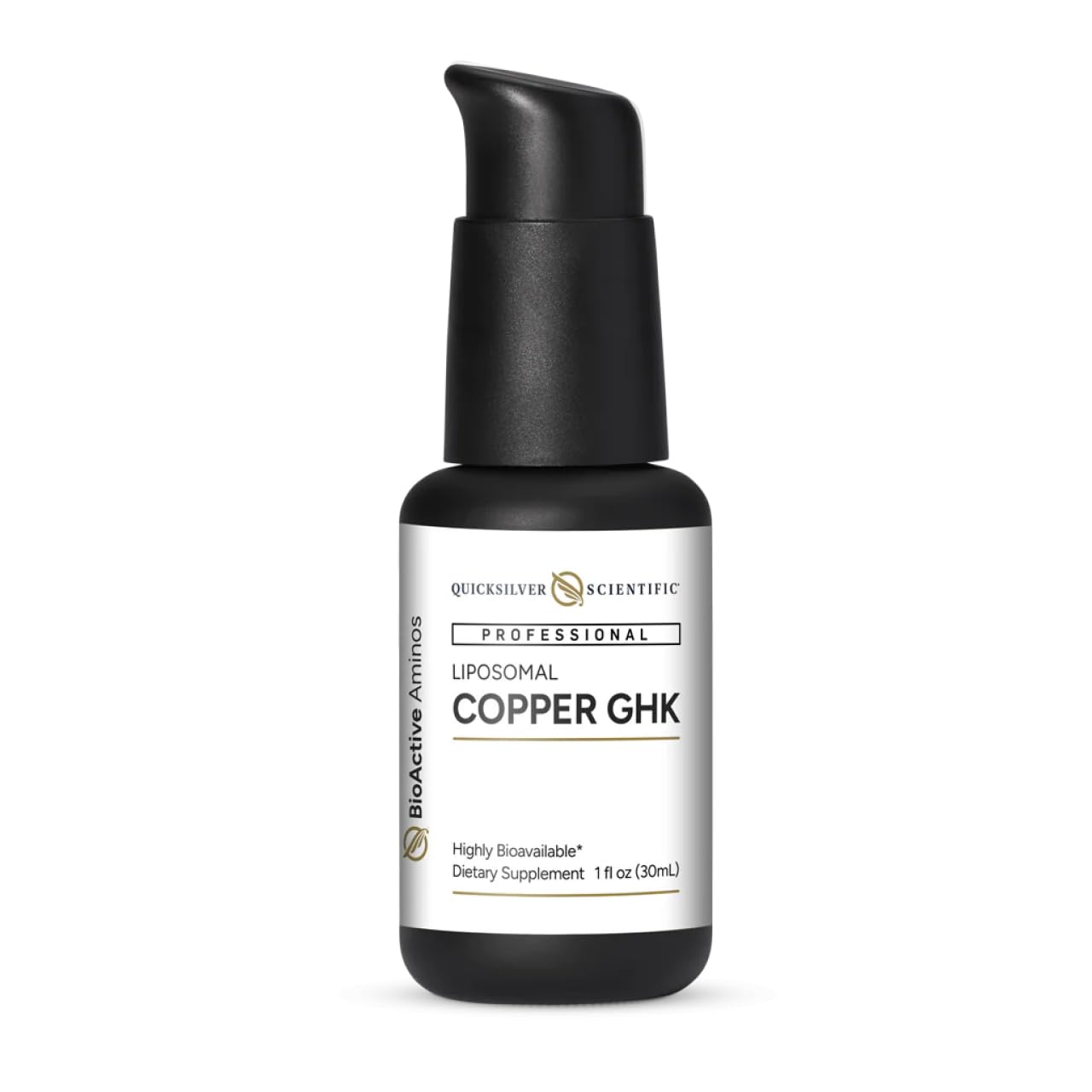 Botella de Quicksilver Scientific Copper GHK liposomal para entrega rápida en células