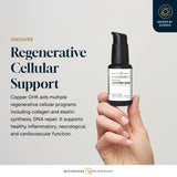 Etiqueta del producto Quicksilver Scientific Cobre GHK liposomal