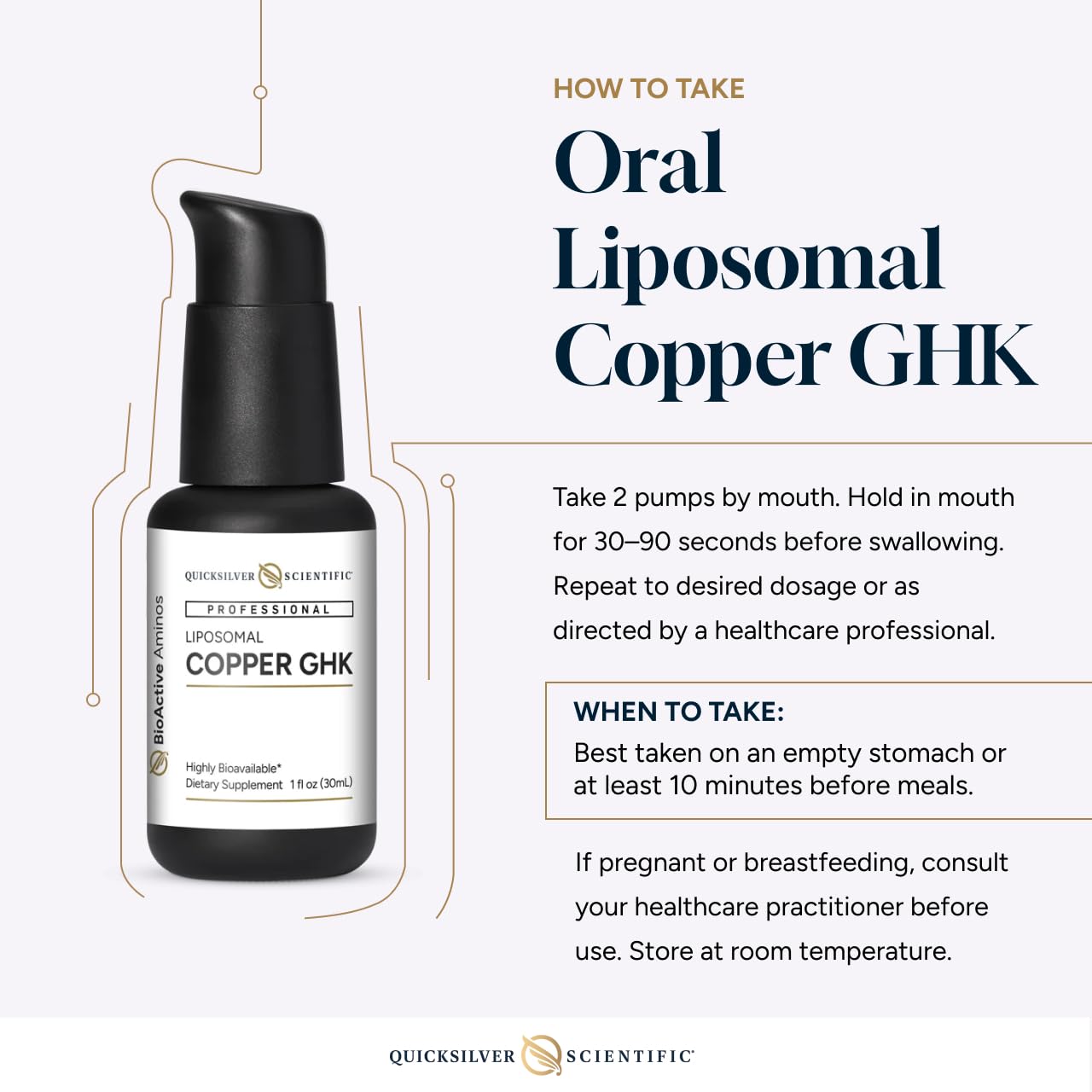Sistema de entrega liposomal avanzado de Quicksilver Scientific Cobre GHK