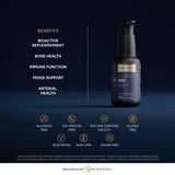 Quicksilver Scientific nanoemulsified D3K2 label detail communicates MK-7 and quality.