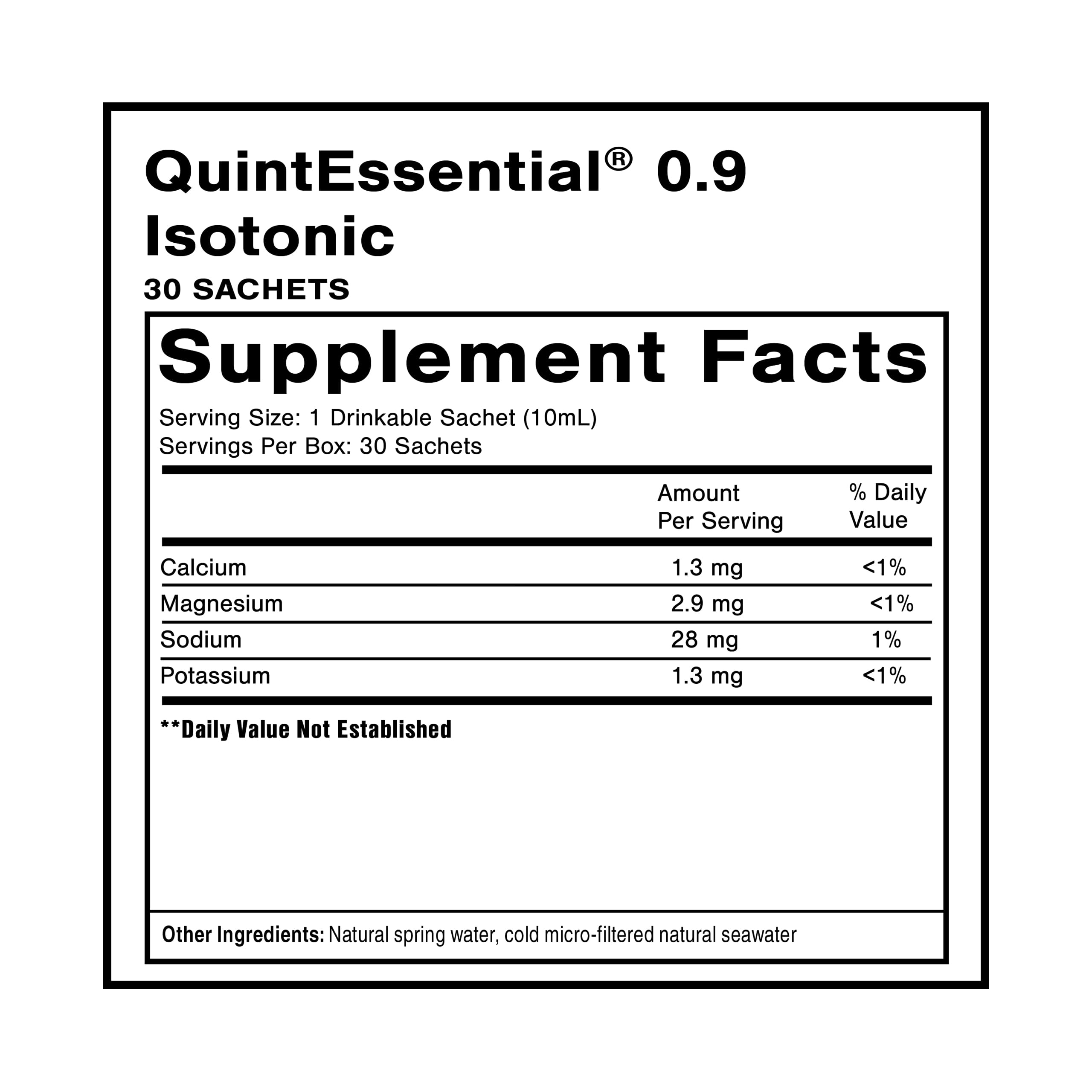 Quicksilver Quintessential 0.9 sobres para uso móvil y rehidratación en movimiento.