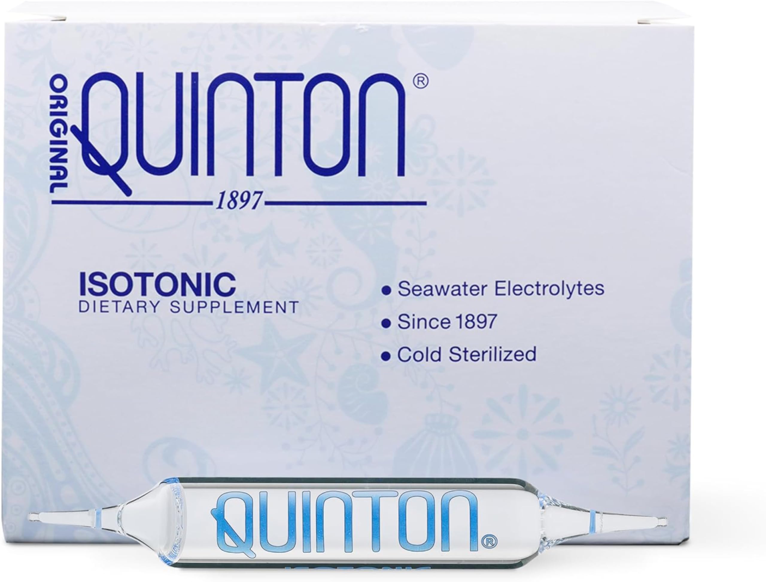 Quicksilver Scientific Quinton ampollas originales para hidratación isotónica diaria.
