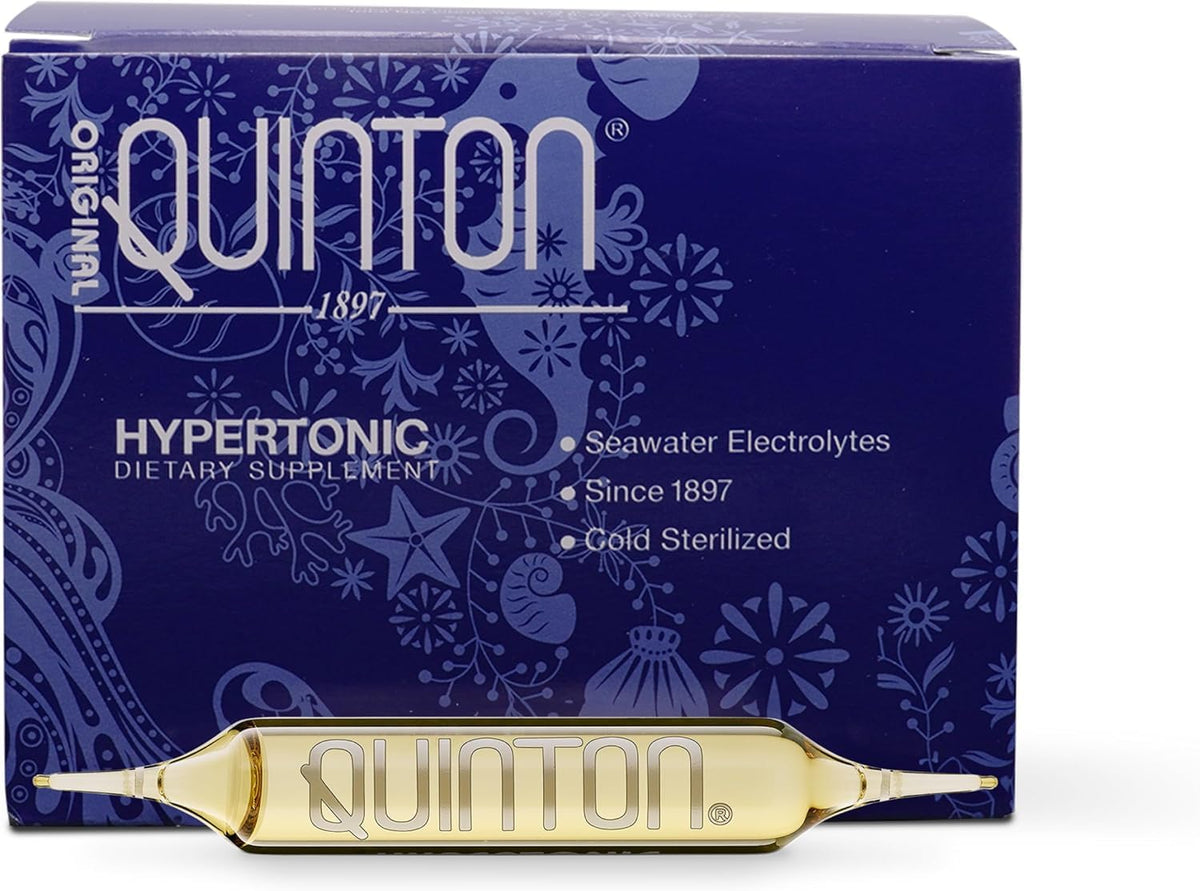 Quicksilver Scientific Quinton solución hipertónica en viales de vidrio para hidratación rápida