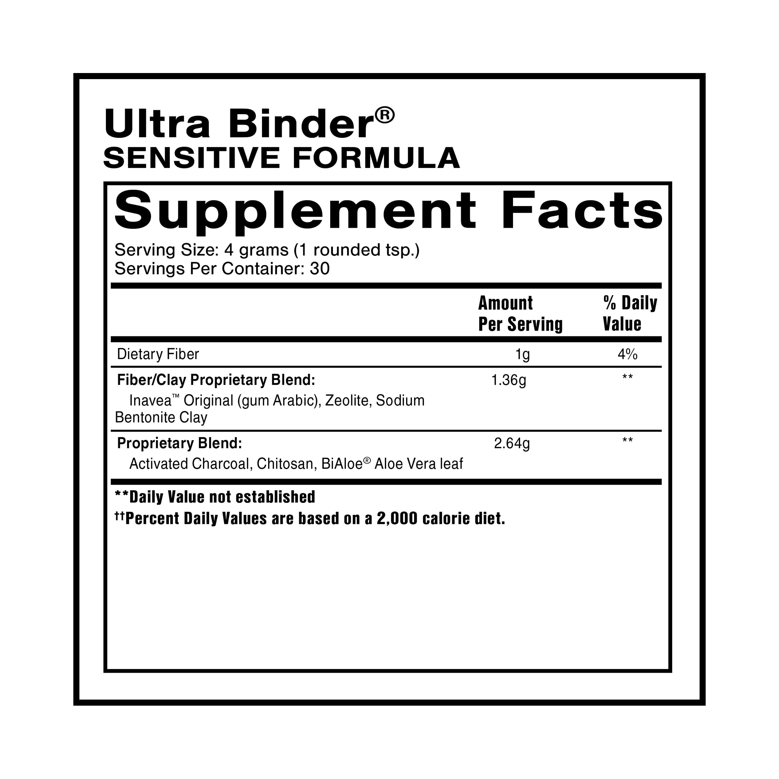 Quicksilver Scientific Ultra Binder Sensitivo, dosis diaria para apoyo suave.