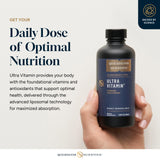 Quicksilver Scientific Ultra Vitamina primer plano de liposomas estables.