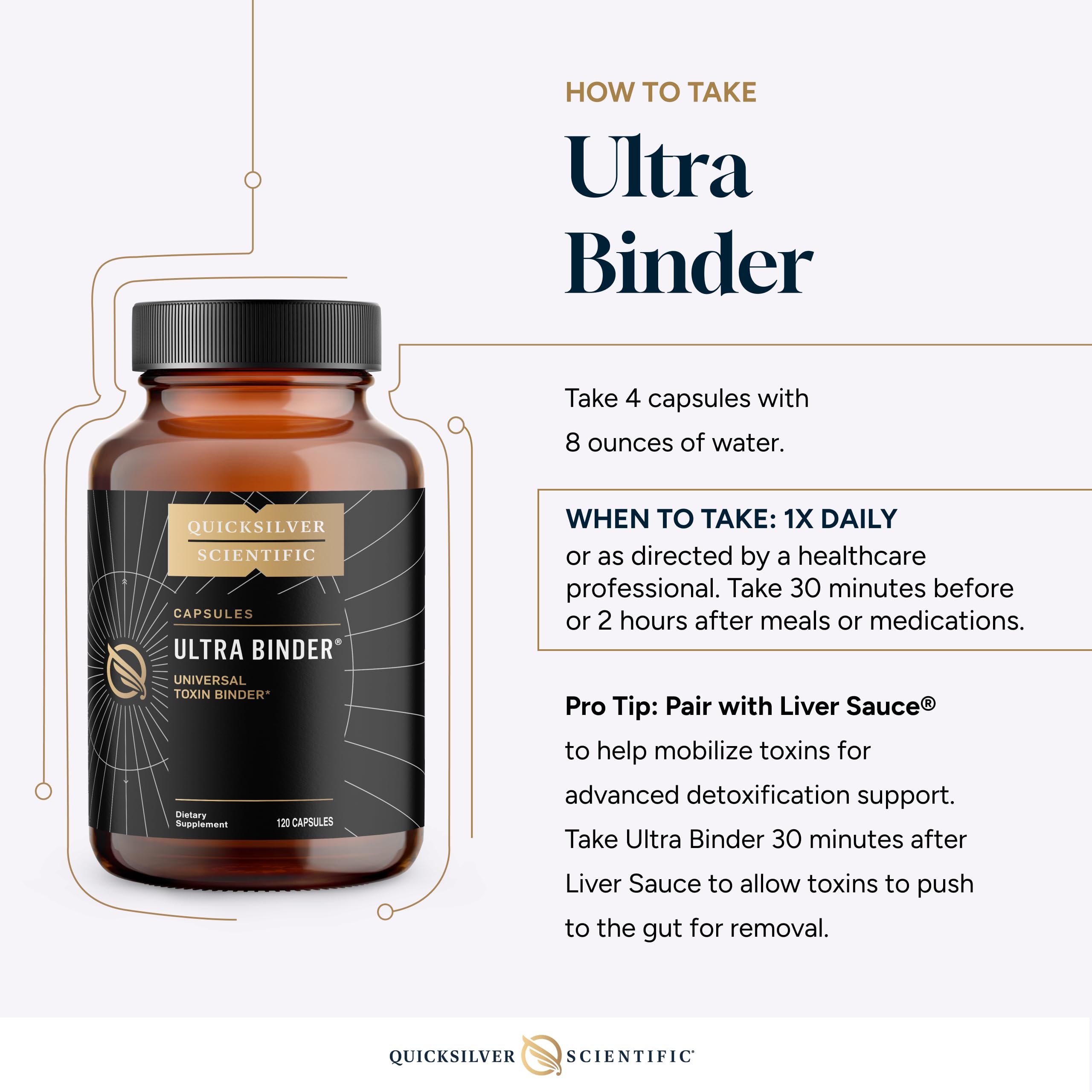 Quicksilver Ultra Binder: opciones en polvo o formato portátil para viajes.