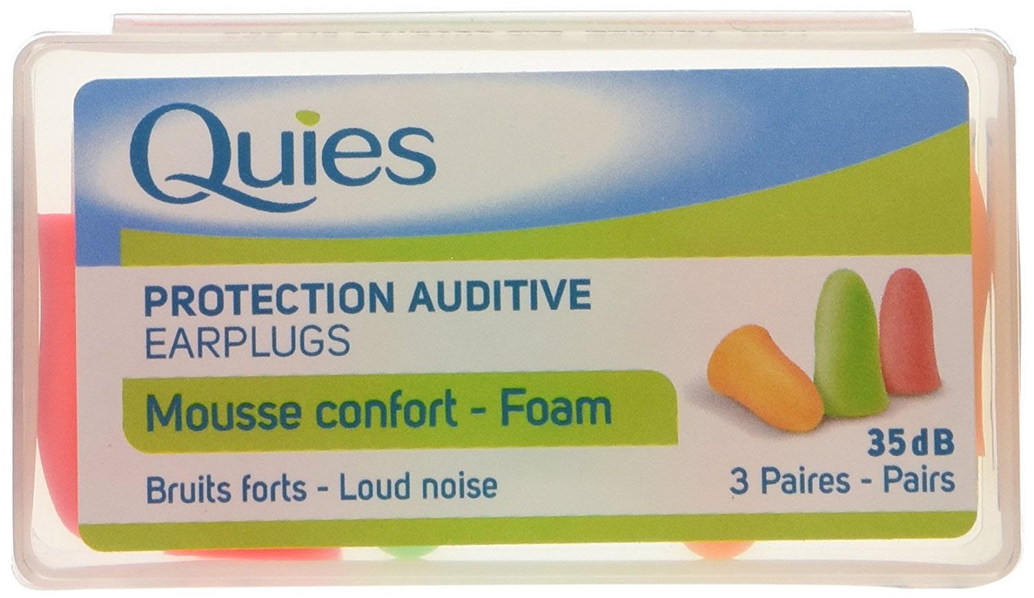 Quies tapones de espuma moldeables para oreja, ajuste cómodo para dormir