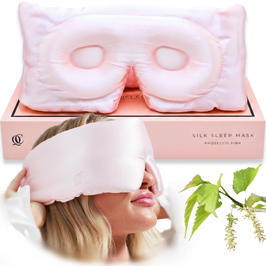 Quiet Cove mascarilla seda 3D contorneada protege pestañas y descanso cómodo