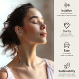 QuietZone diseño triple brida para ajuste discreto y cómodo.