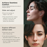 QuietZone silicona hipoalergénica para uso prolongado sin irritación.