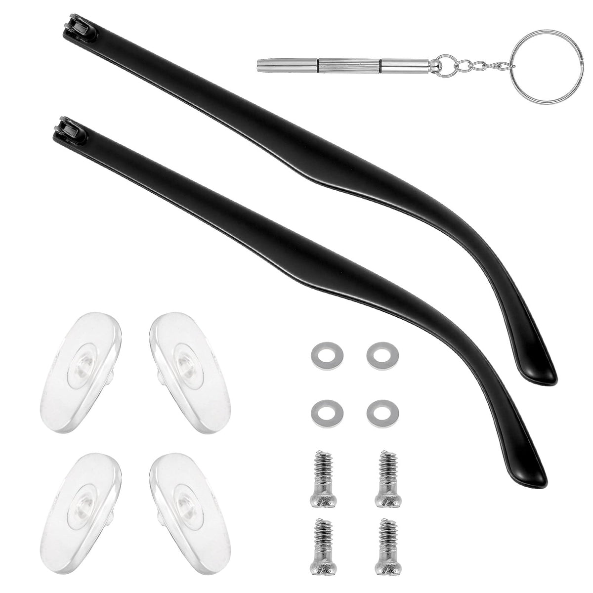 Brazos metálicos Quilax para gafas, ligeros y duraderos para uso diario.