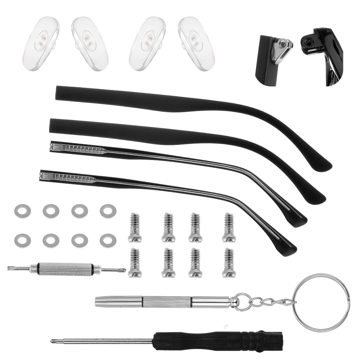 Quilax patillas de repuesto para gafas: ajuste cómodo y estable.