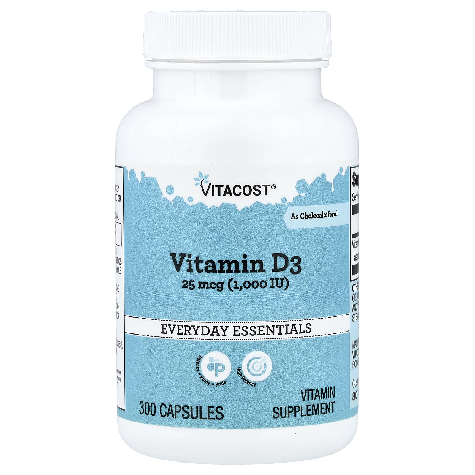 Quilm Vitamina D3 cápsula frontal para soporte óseo