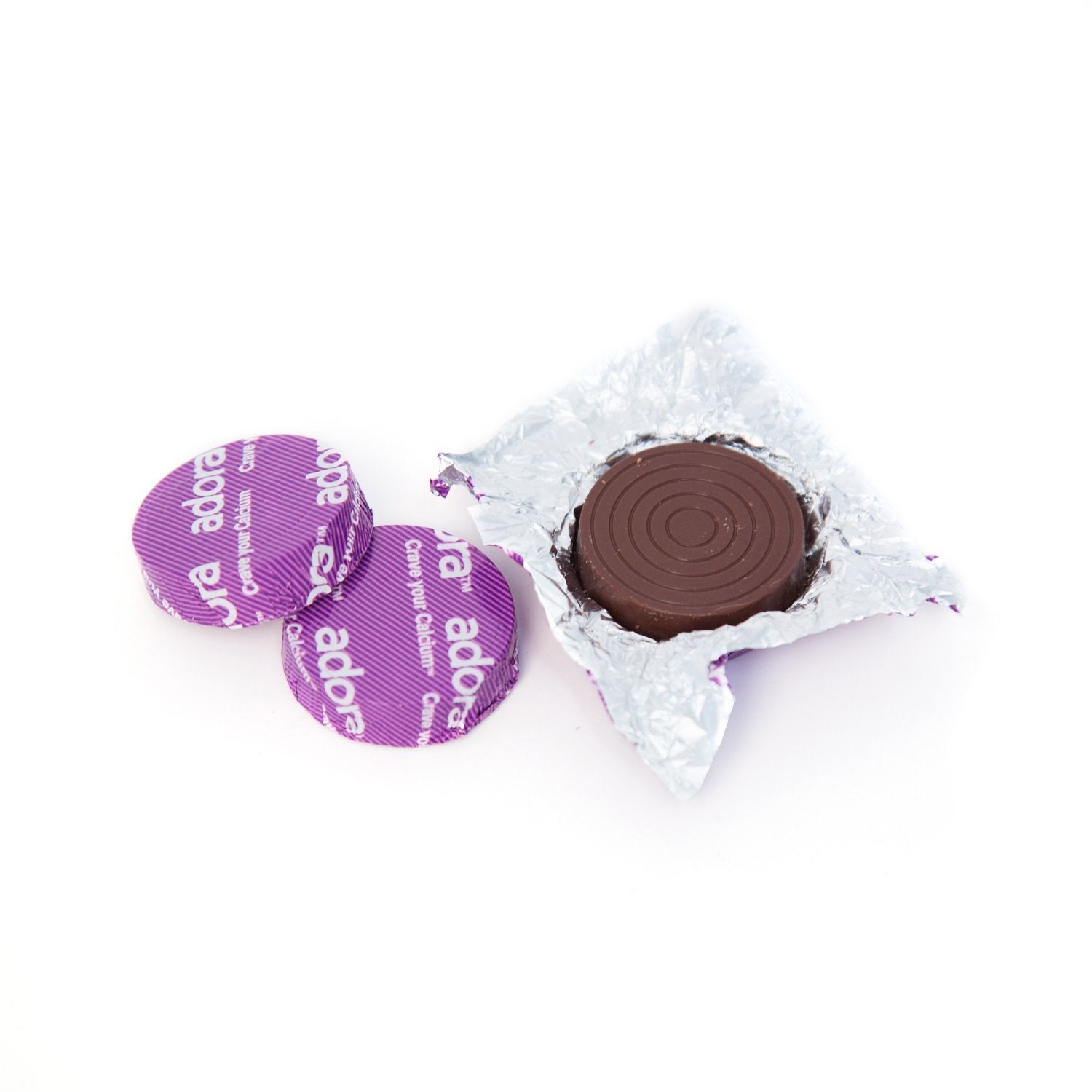 Quilom Adora Calcio Chocolate Negro tabletas, consumo práctico para merienda saludable