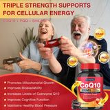 Etiqueta frontal de Quinovit CoQ10 destaca ingredientes para antioxidantes y bienestar.