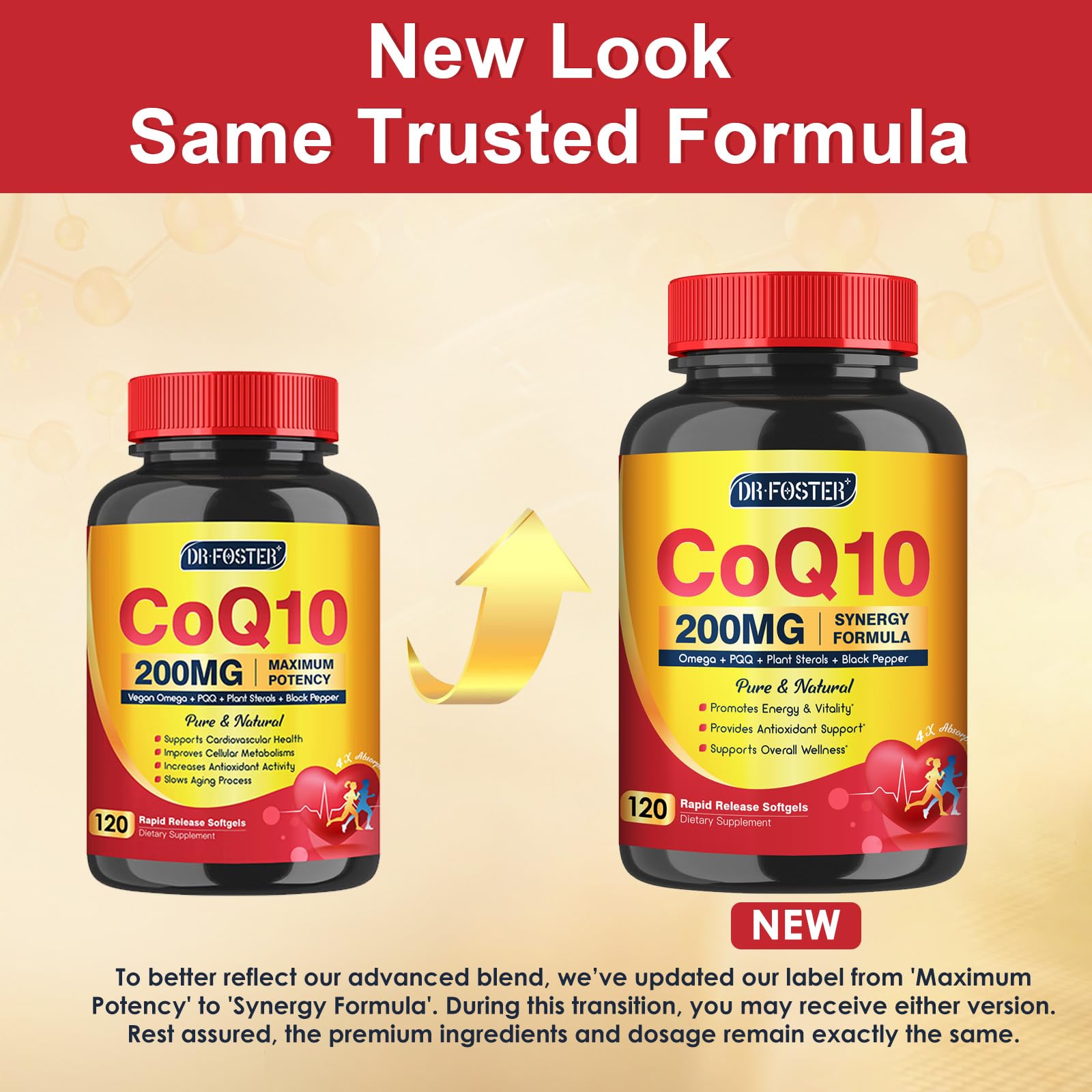 Caja Quinovit CoQ10 con 120 porciones para suministro.