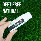 Quitch Geraniol Balm hecho en Estados Unidos, enfoque natural.