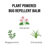 Quitch Geraniol Balm ingrediente a base de plantas para uso diario al aire libre.