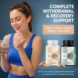 QuitK Recovery Complex – pastillas en la mano para claridad mental