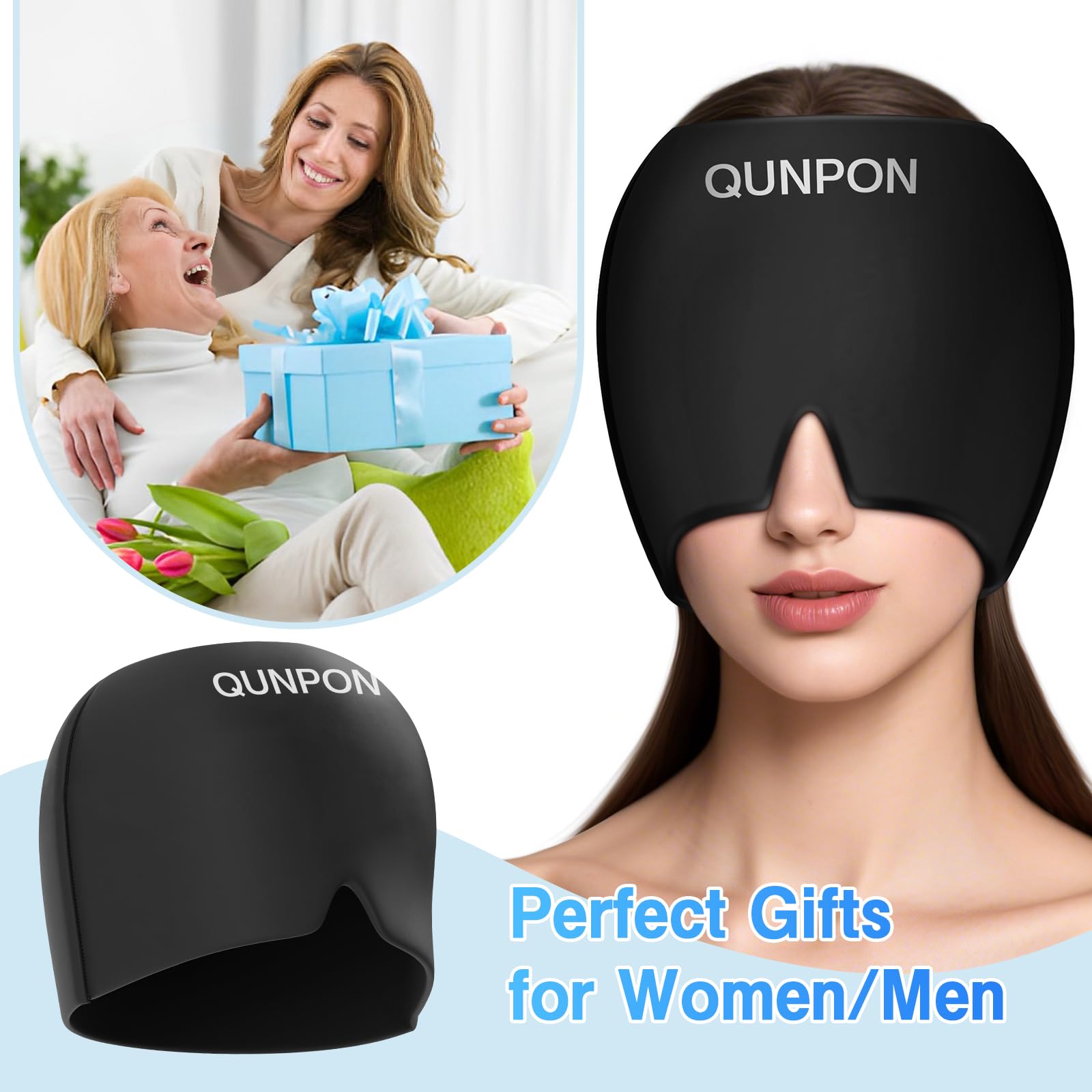 QUNPON uso diario para aliviar tensión facial y cefálica.