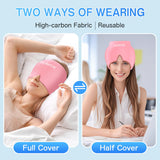 Presión moderada en frente y sienes con gorro QUNPON para tensiones