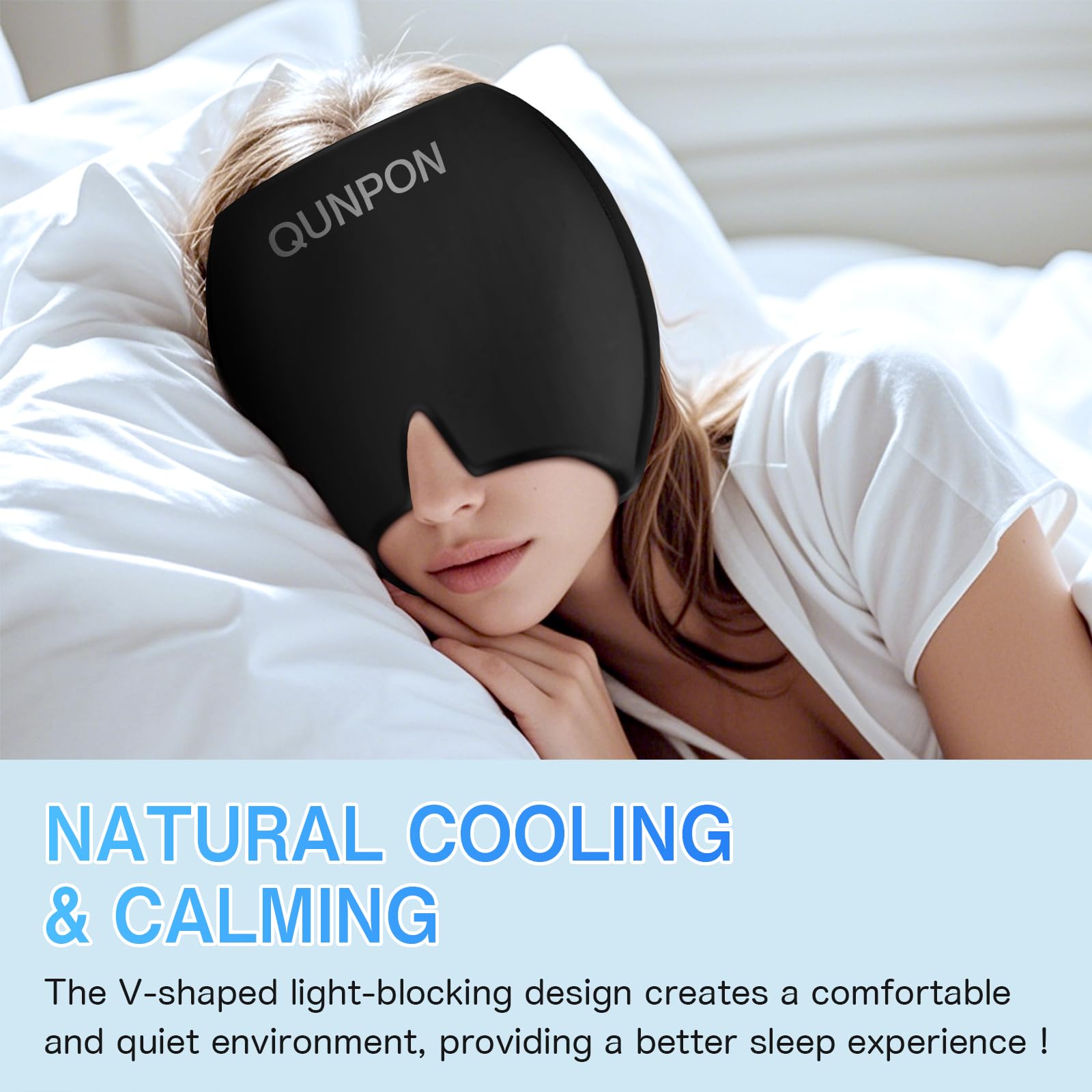 Gorro QUNPON reutilizable para frío o calor en sesiones rápidas.