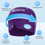 Gorra QUNPON diseño ergonómico que se adapta a la cabeza para uso prolongado.