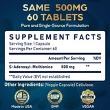Uso diario de Quorinthiumax SAM-e 500 mg para apoyo sostenible