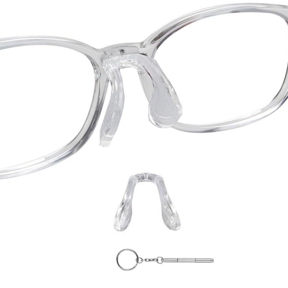 QYAJS almohadillas nariz puente transparentes ofrecen confort y ajuste estable.