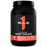 R1 Protein Whey Isolate, empaque frontal para recuperación tras entrenamiento