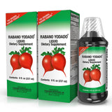 Rabano Yodado jarabe 8oz en botella, ideal para bebidas y postres.