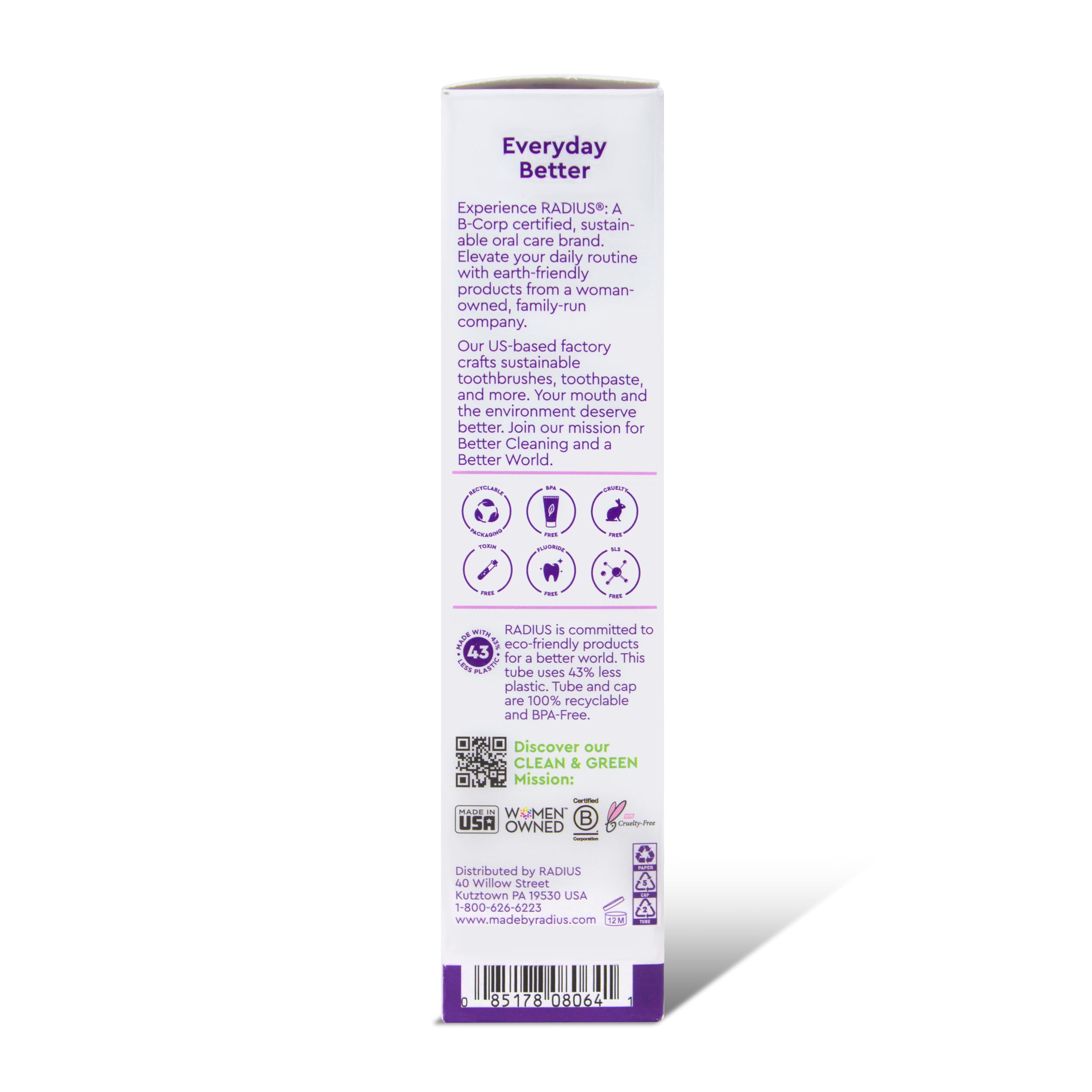Apertura del tubo Radius ImmuniMinty para uso conveniente.