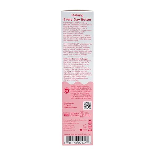 Ingredientes naturales de la pasta dental RADIUS con extractos herbales