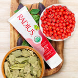 Radius mezcla herbal con albahaca sagrada, neem y rosa mosqueta.