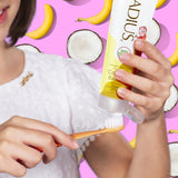 Radius sin gluten y sin fluoruro para una dentición segura.
