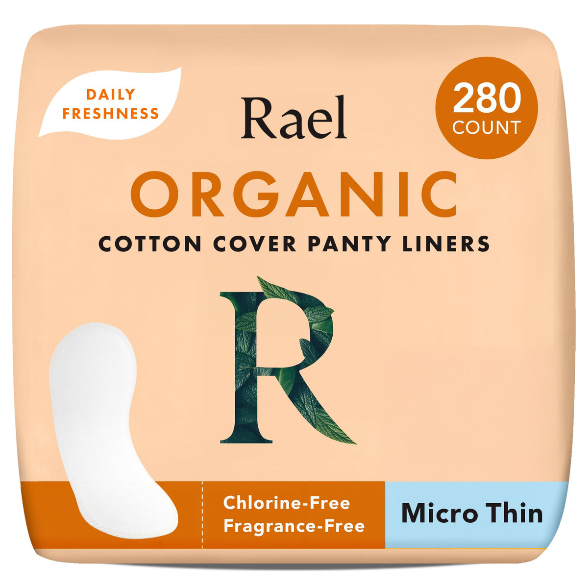 Rael pantiliner cobertura algodon organico uso diario