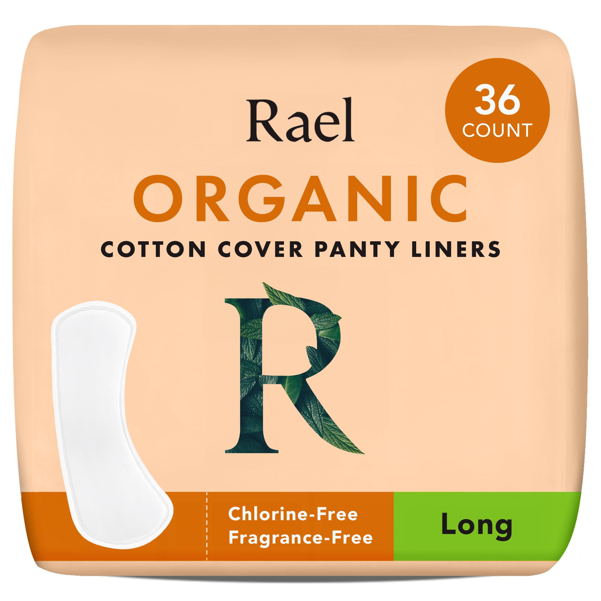 Rael protector diario con cobertura de algodón natural para mayor comodidad diaria.