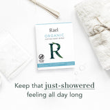 Rael: dermatológicamente probadas para mayor tranquilidad al usar diariamente.