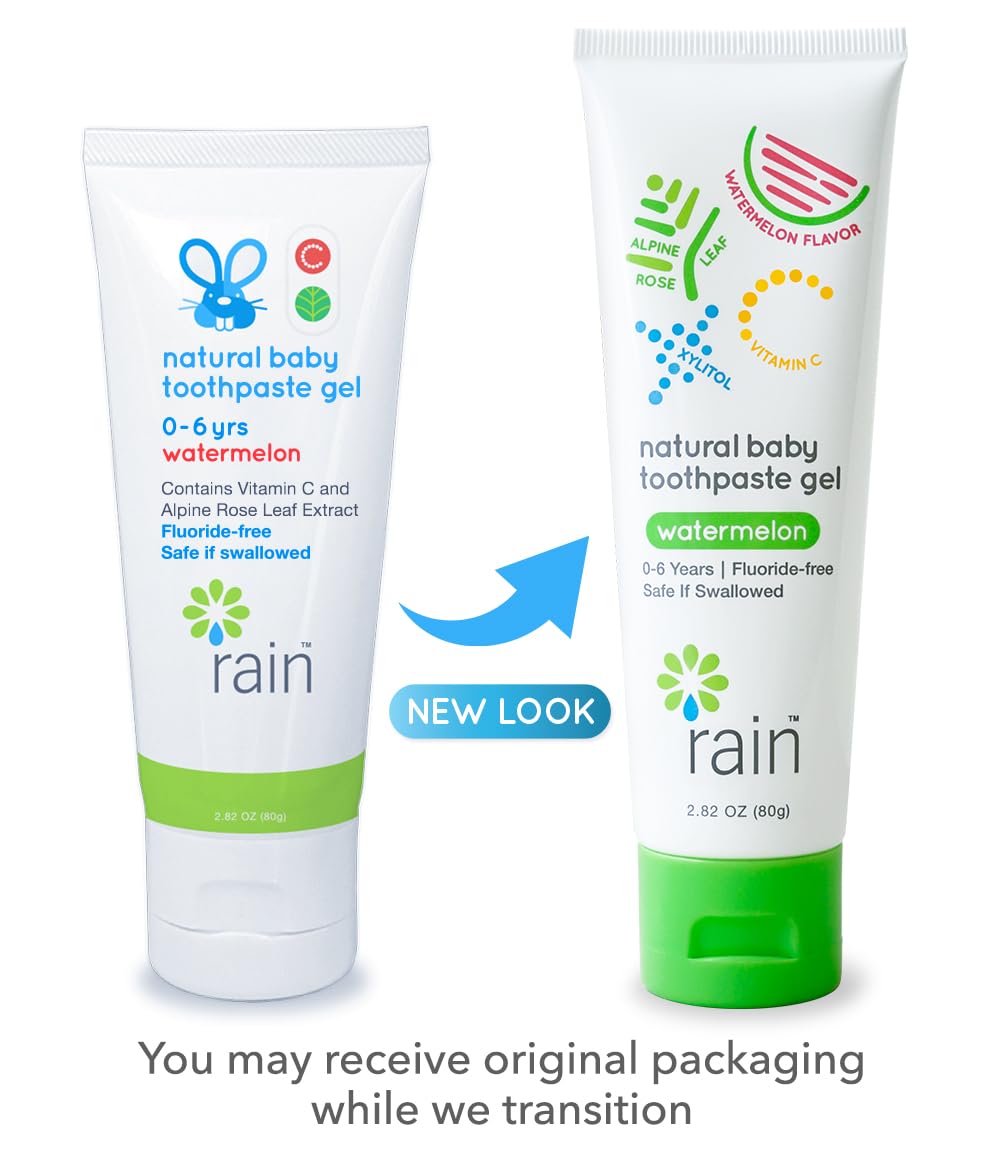 Rain pasta dental bebé envase 2.8 oz: fácil de usar en el cepillado matutino
