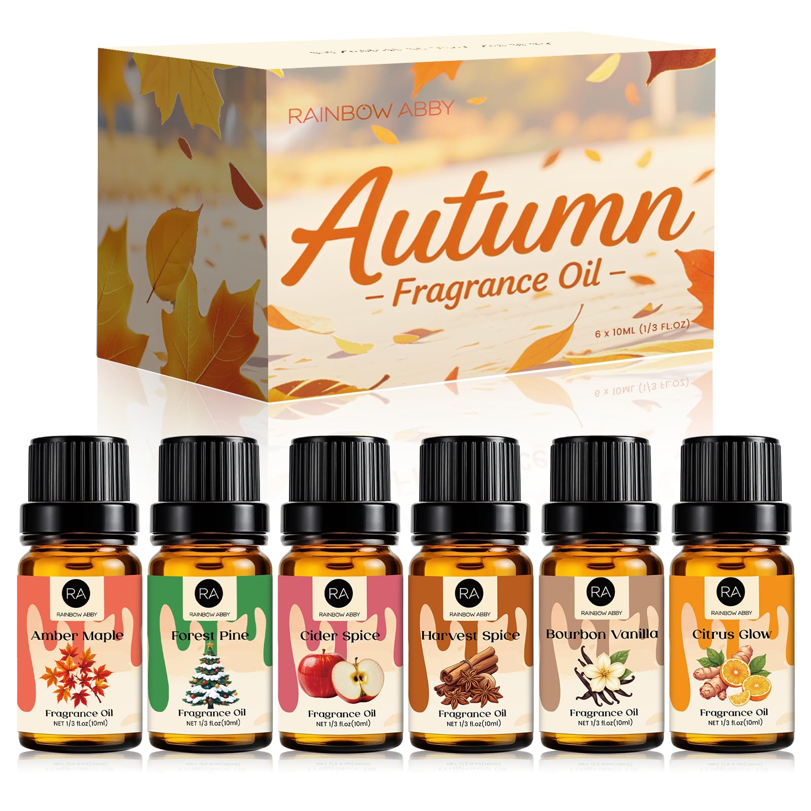 RAINBOW ABBY Amber Maple, botella-derrame ambar-arce para difusor en casa